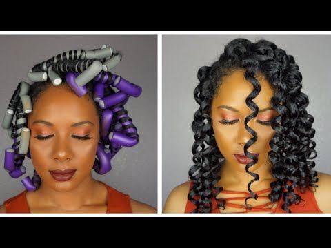 flexi rods on curly hair